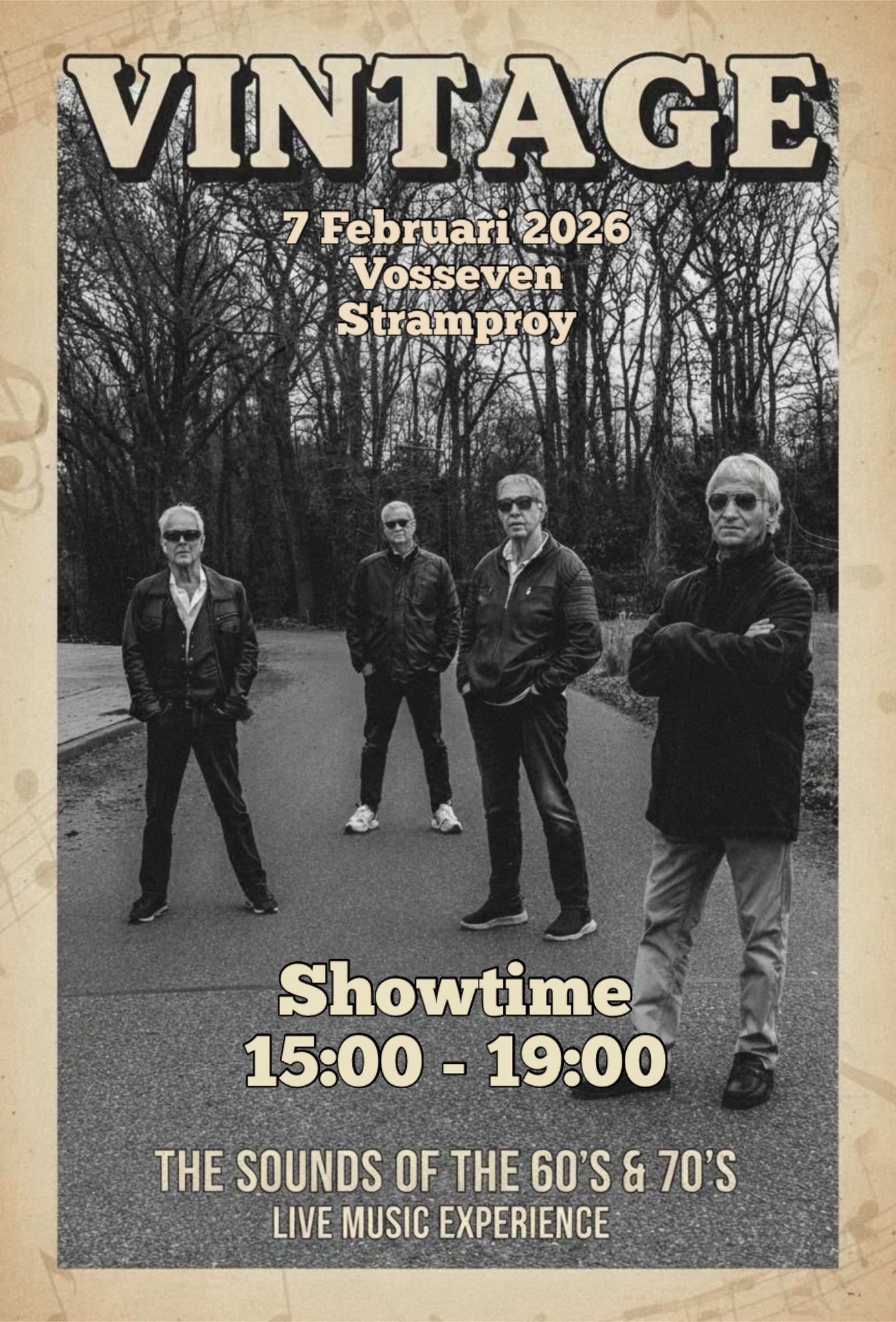 Poster band vintage 7 februari